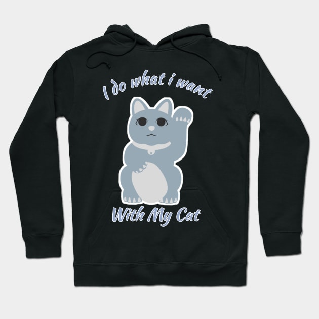 I do what i want with my cat funny gift Hoodie by Zekkanovix ART